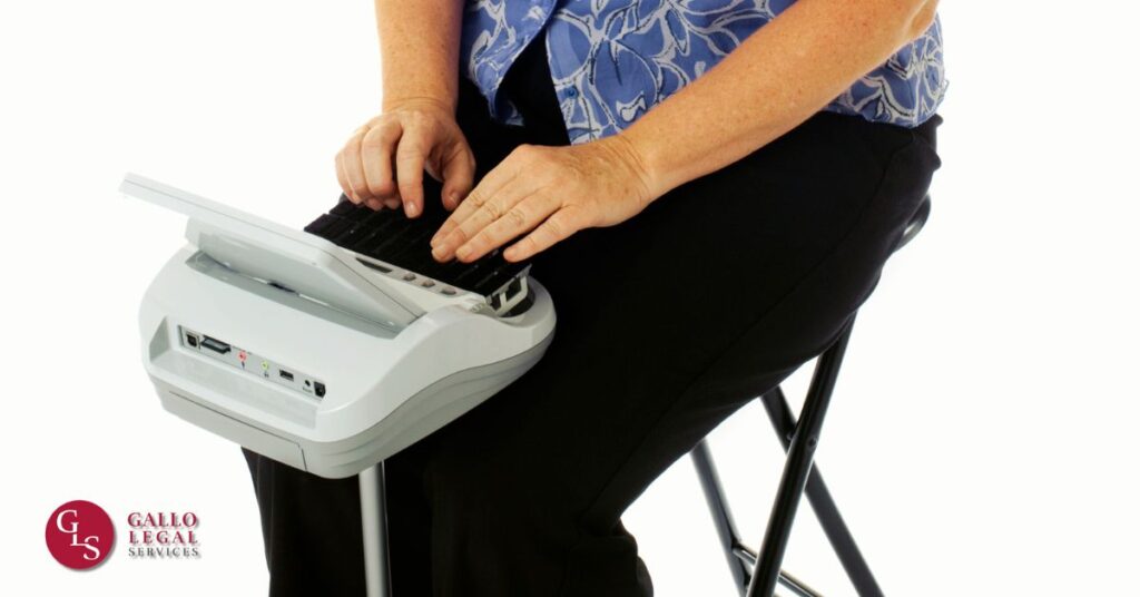 court reporter machine